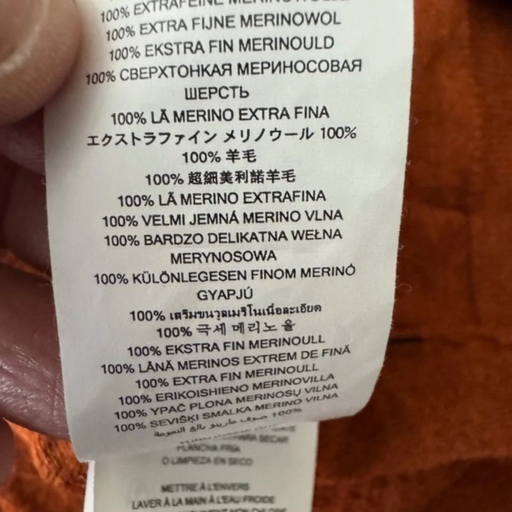 Michael Kors Men's Extra Fine Merino Wool Crew Neck Sweater Burnt‎ Orange XXL